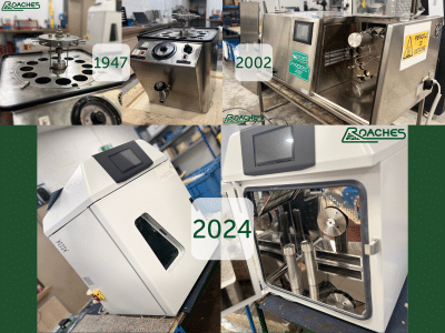 Roaches dyeing machines through the years